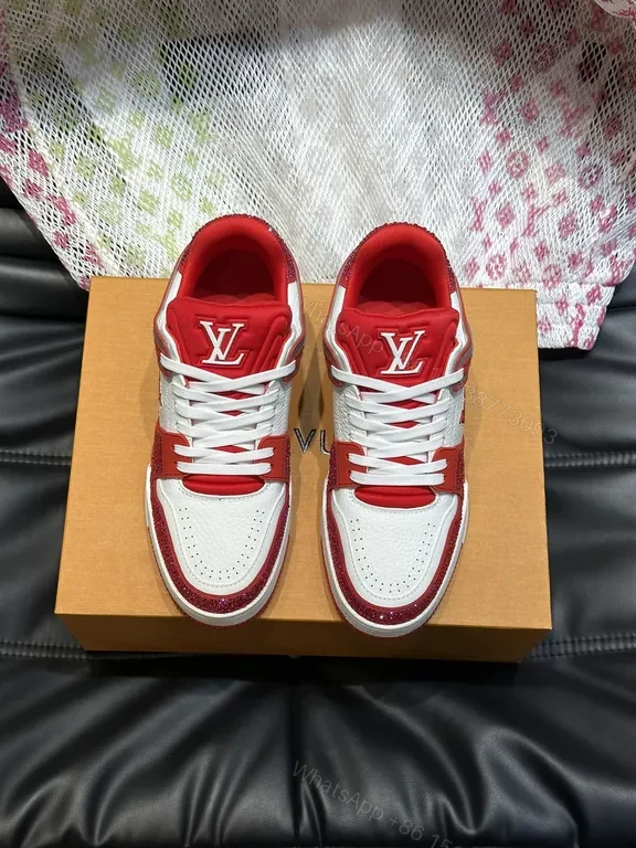 Bold LV-Inspired Trainers: Luxe Street sneakers — view 1