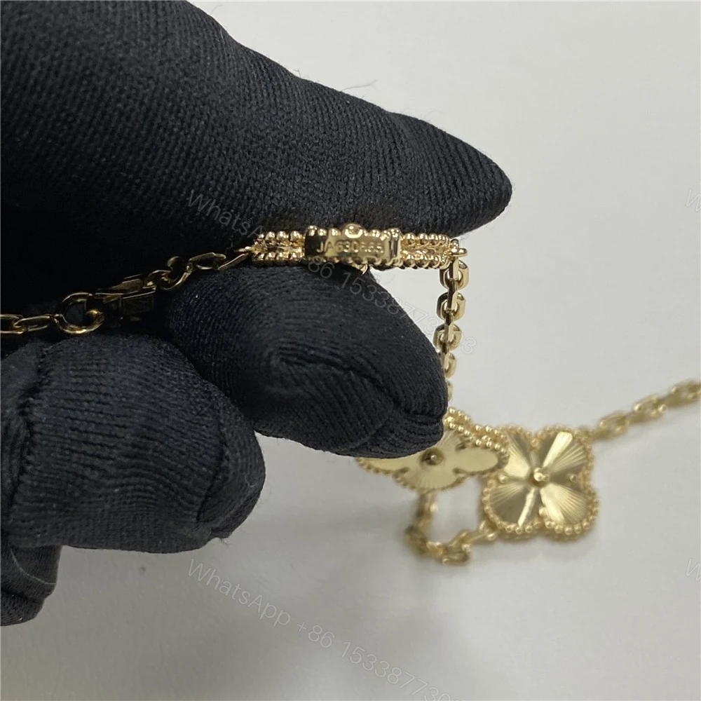 View 5 of Van Cleef Arpels 10 Motif Necklace Guilloche Gold VCARP3JJ00