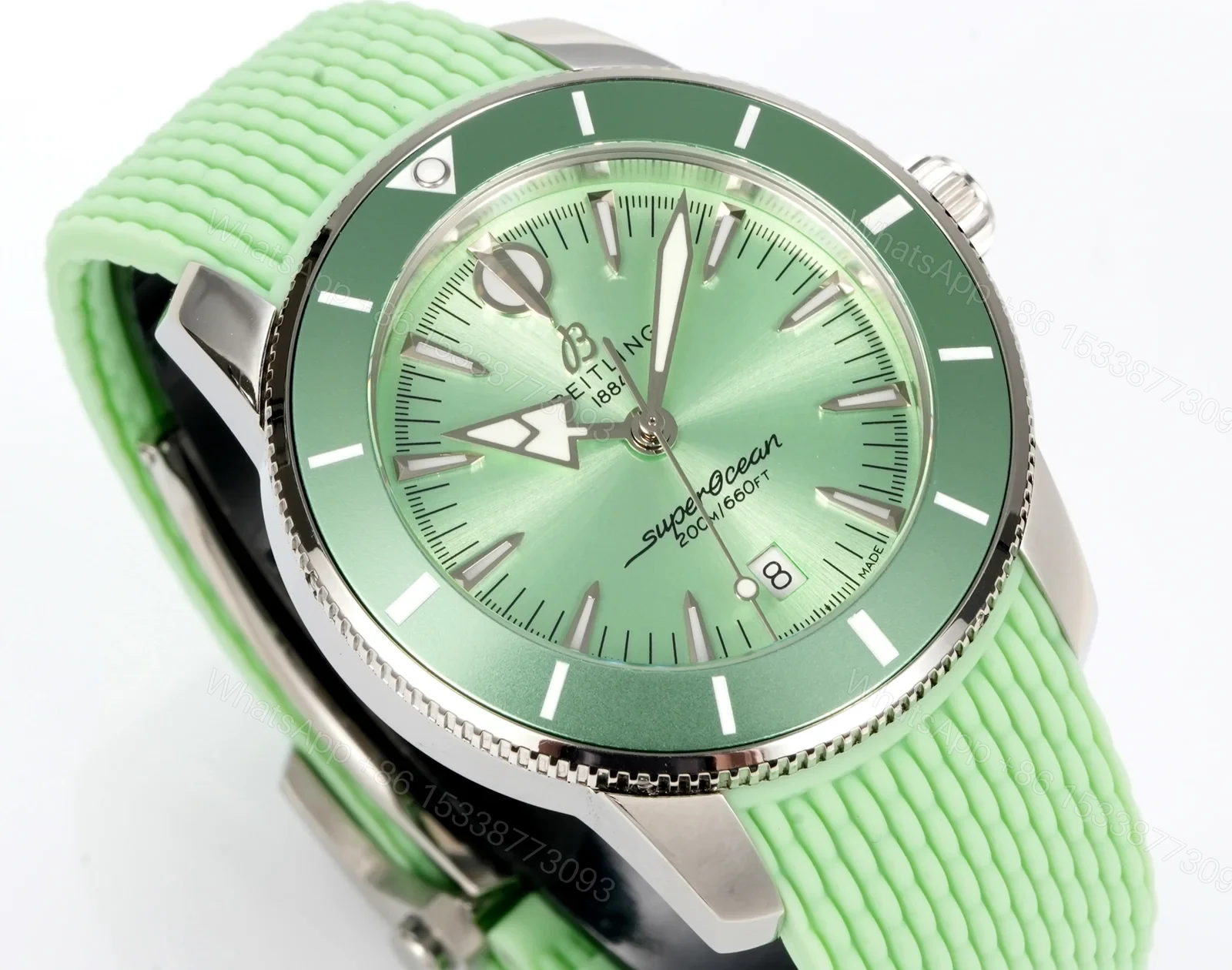 View 4 of Breitling Superocean Heritage B31 Automatic 36 Stainless Steel Green Dial Rubber A10390361L1S1