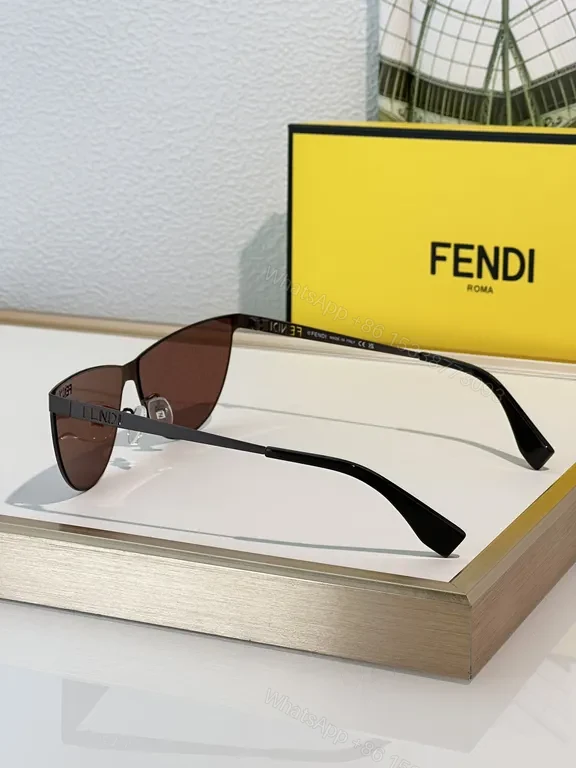 View 7 of Fendi Monogram Shield Sunglassesâ€”Lux Comfort, UV400 Protection