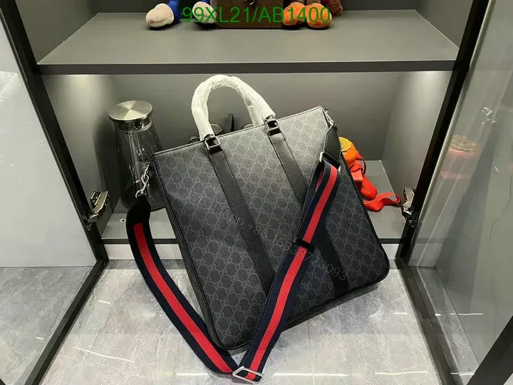 View 5 of Gucci Medium GG Tote Bag in Black Leather NQP987