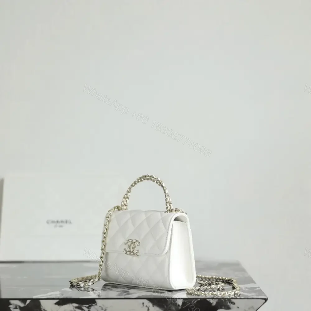 View 4 of 高仿Chanel*23P系列AP3237豎版Kelly手袋白色免檢版