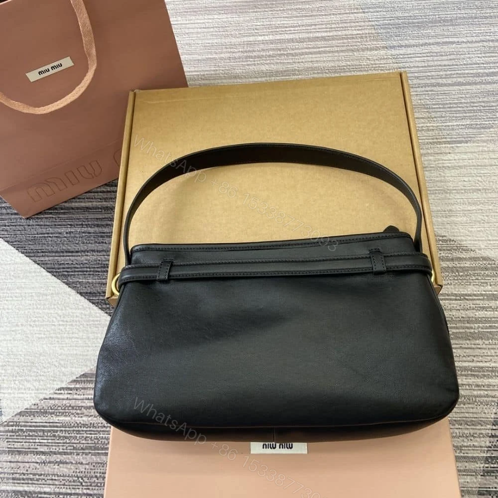 View 3 of MIUMIU AVENTURE NAPPA BAG BLACK 33CM