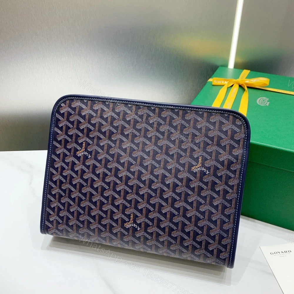 View 9 of 高仿Goyard*JOUVEM3多功能洗漱手拿包深藍大號免檢版