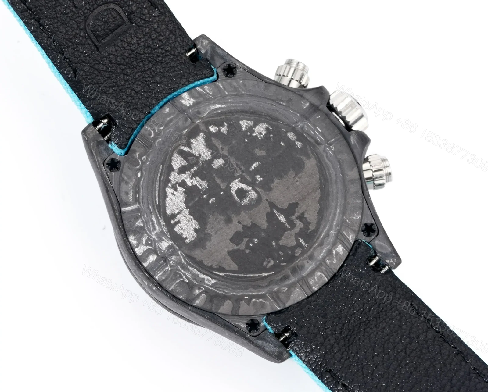 View 8 of Rolex Daytona Desert Sand Carbon Tiffany Edition Blue Strap Blue White Dial 40mm RG-DAYTONA-DESERT-SAND-TIFFANY