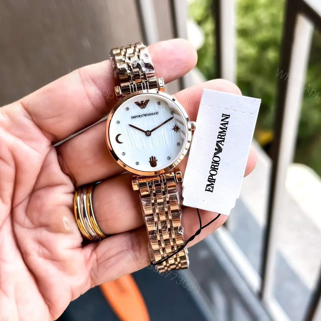 View 2 of Emporio Armani Women’s Rose Gold Slim Analog Watch