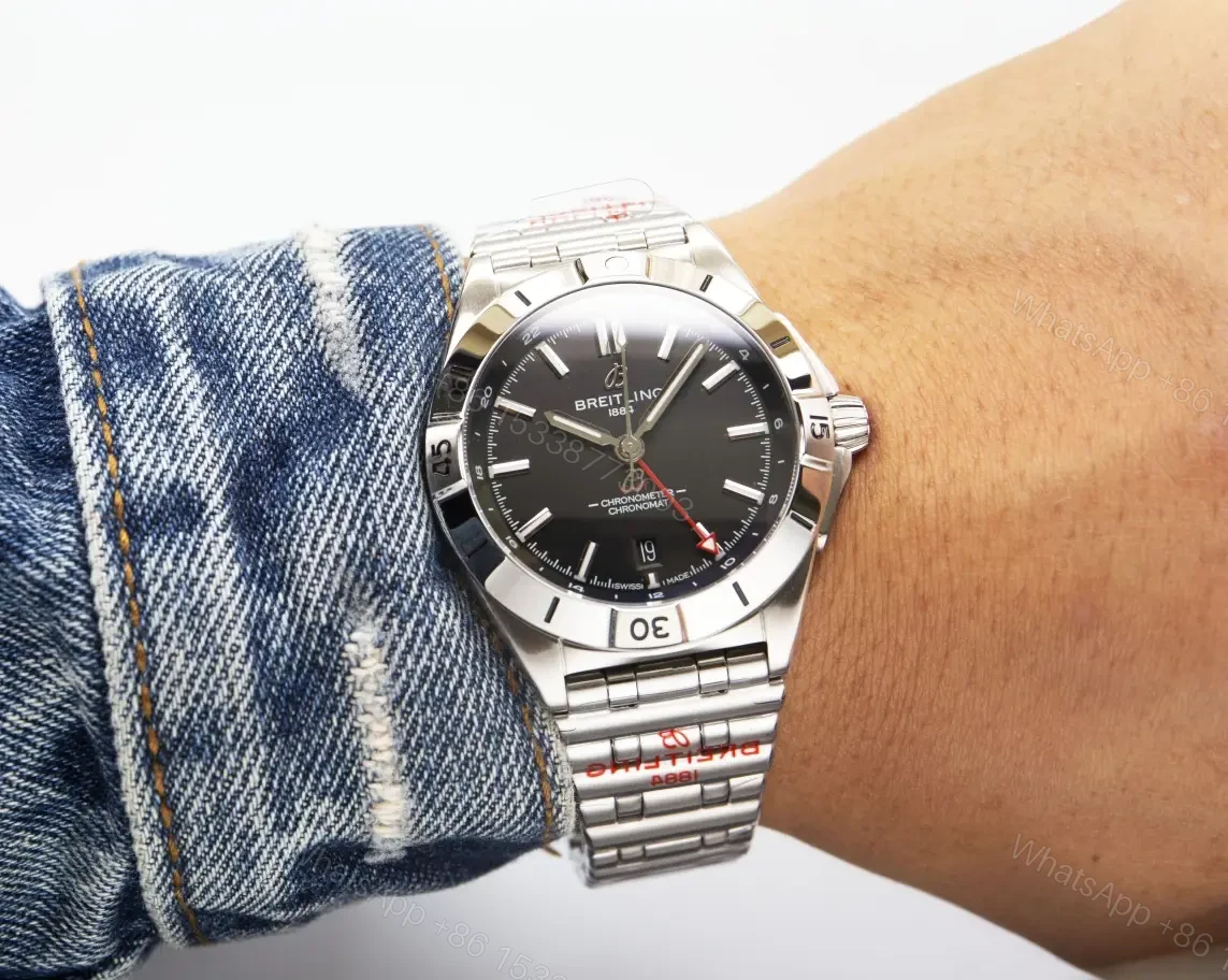View 3 of Breitling Chronomat GMT 40 Replica Steel Bracelet 40MM Premium A32398101M1A1
