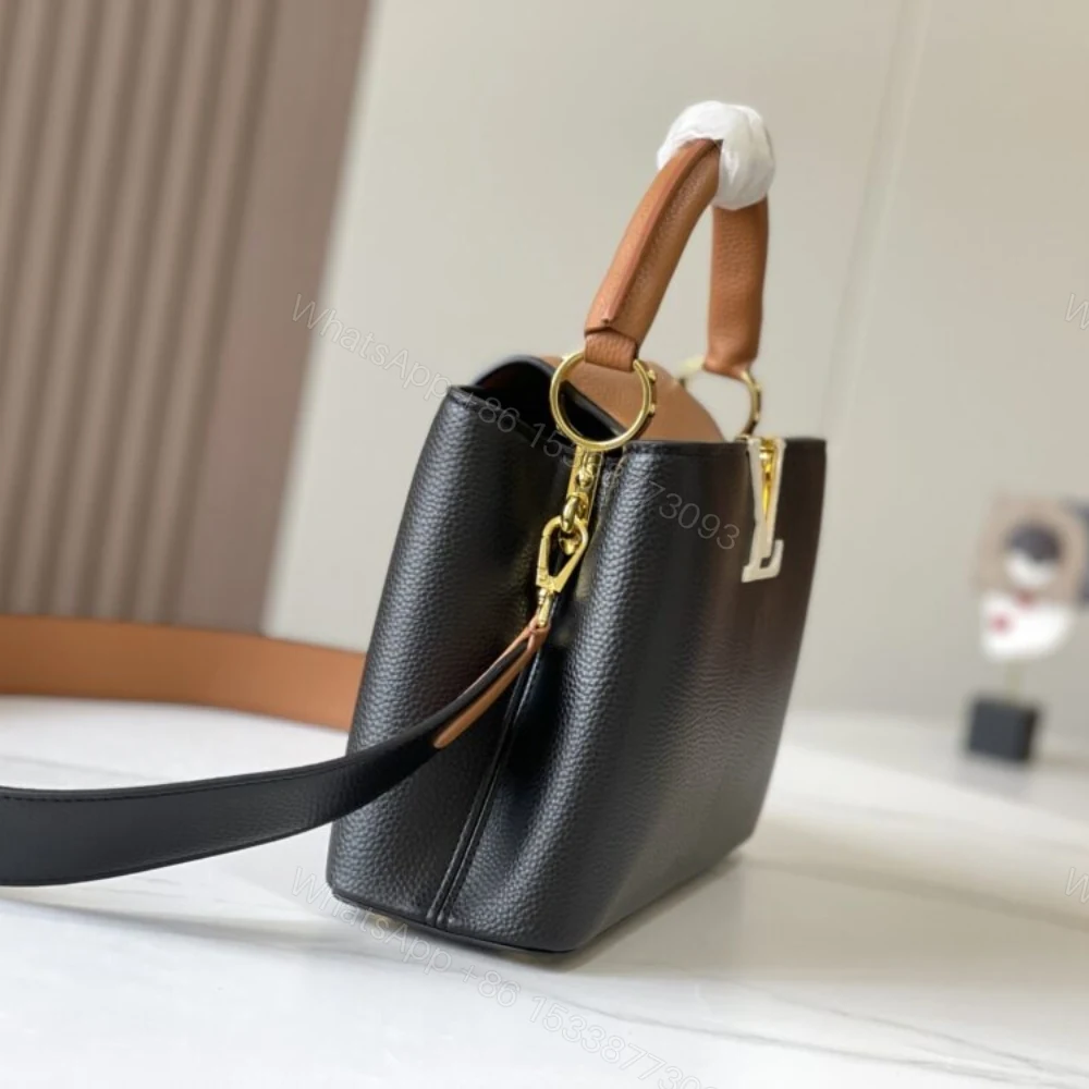 View 3 of Louis Vuitton Capucines BB Black Arizona 27Cm M59466