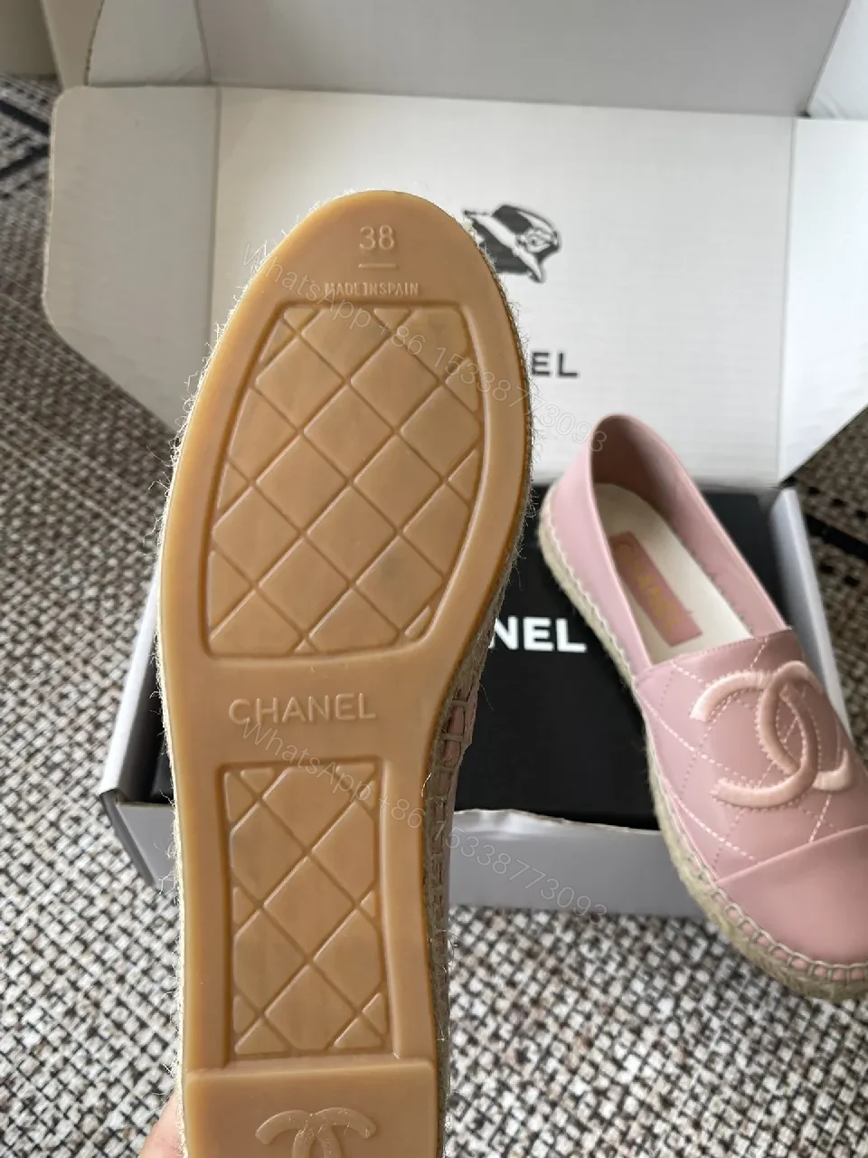 View 8 of Soft Pink Quilted Espadrille Loafers - All-Day Comfort Shoes