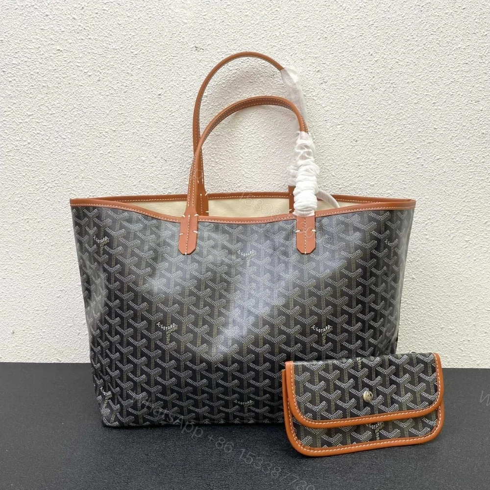 View 2 of GOYARD SAINT LOUIS GM BAG BLACK AND TAN 47CM STLOUIGMLTY01CL03P
