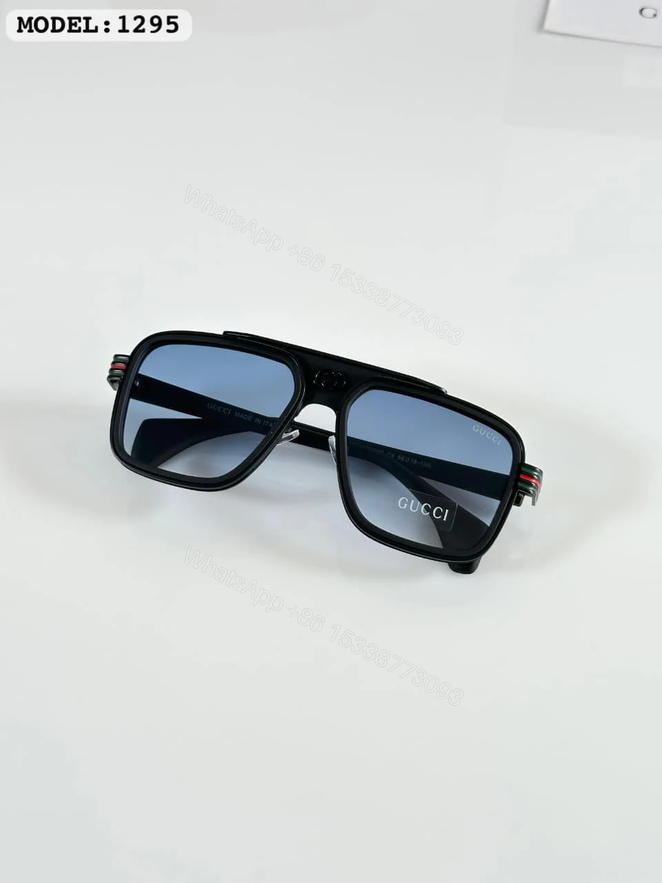 View 3 of Gucci Model Black Blue-Grey Gradient Sunglasses