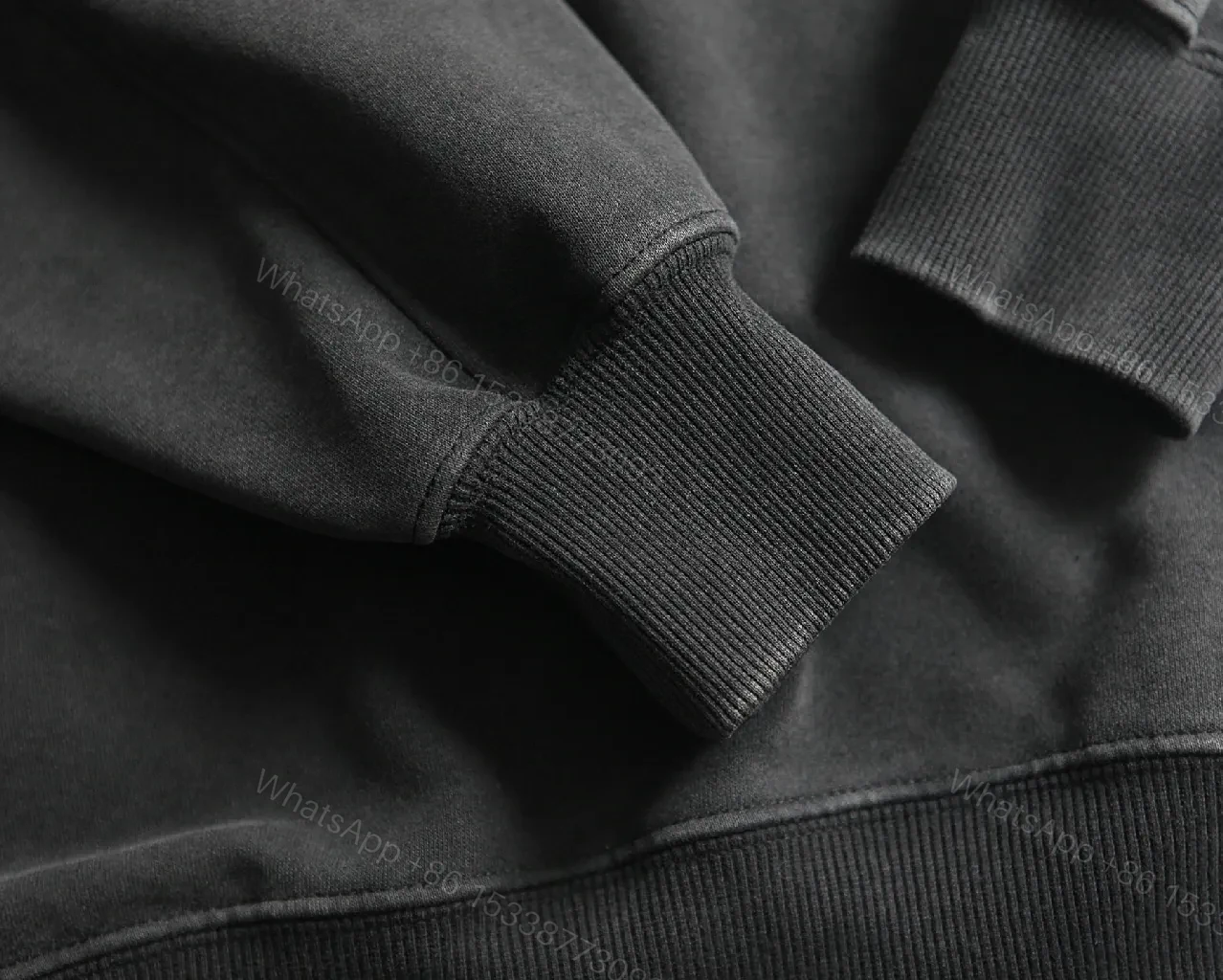 View 5 of Charcoal Cotton Embroidered Logo Sweatshirt — Luxe Street Style