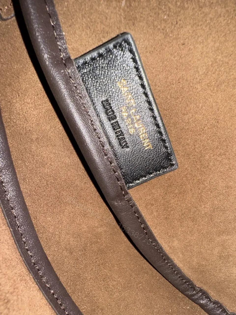 View 8 of Deep Black + Leather + Minimalist + Gold Hardware + Bucket Bag