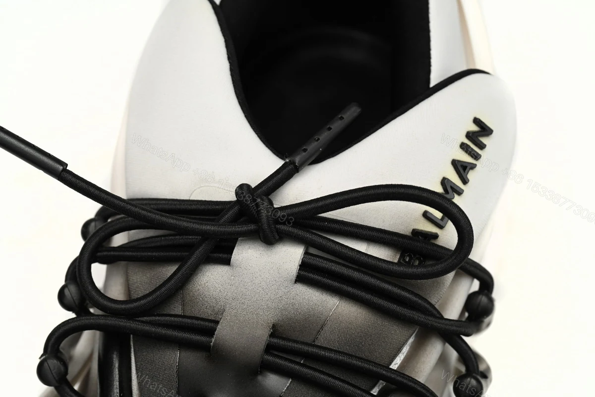 View 7 of BALMAIN Multikolor Buty sportowe White and Black YM1VJ309
