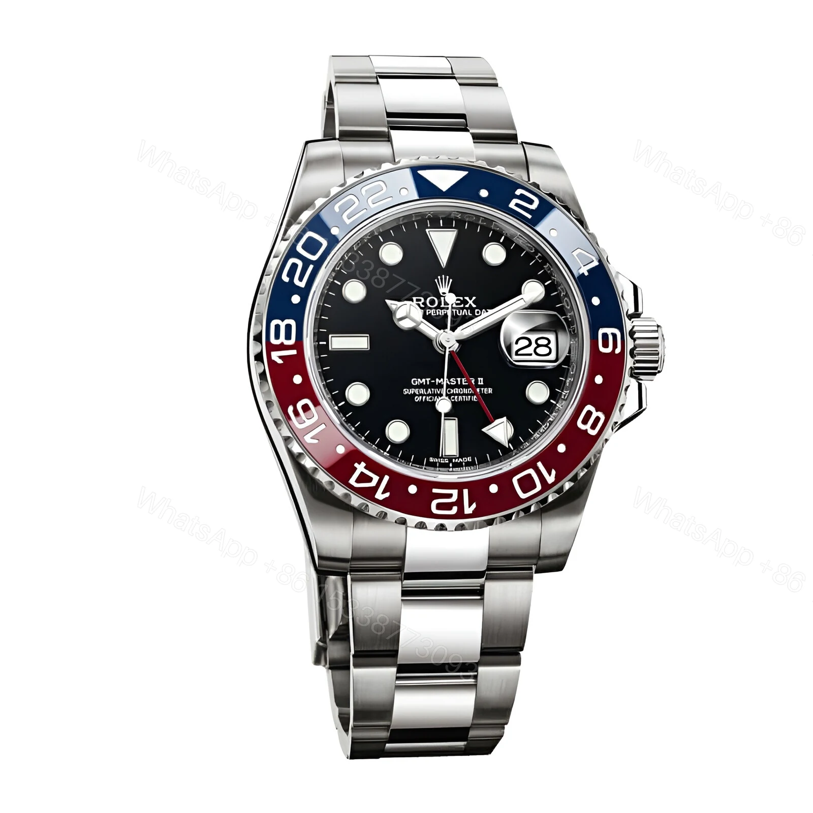 View 2 of Rolex GMT-Master 116719BLRO-0001 Pepsi Red/Blue Replica
