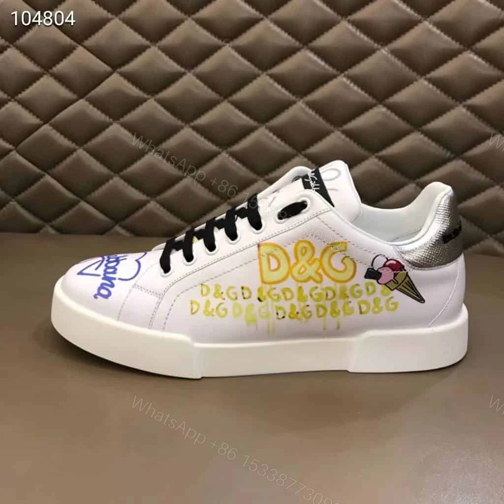 View 4 of DOLCE & GABBANA PORTOFINO SNEAKERS IN PRINTED NAPPA CALFSKIN – DG6