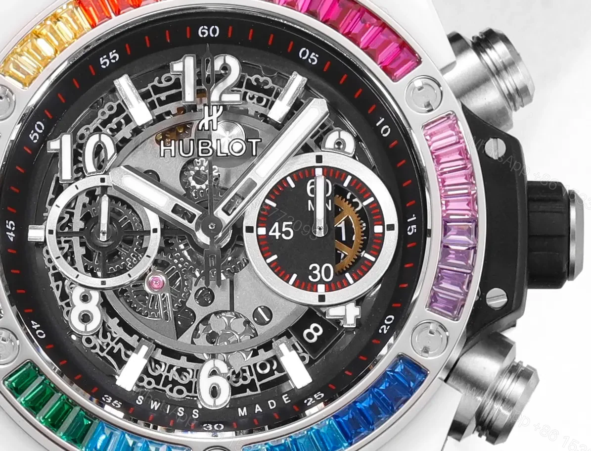 View 4 of ZF Factory Hublot Big Bang Unico Rainbow Ceramic Watch