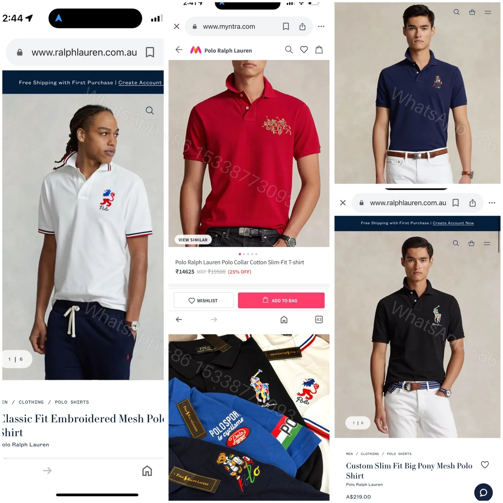 View 2 of FIRST COPY RALPH LIMITED EDITION POLOS T-SHIRT