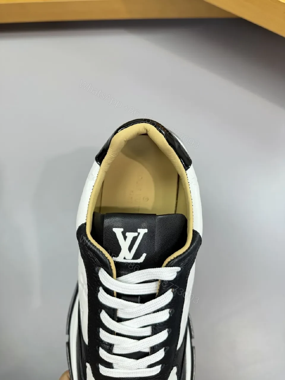 View 9 of Monogram Texture Sneakers: All‐Day Comfort, Black/White Style