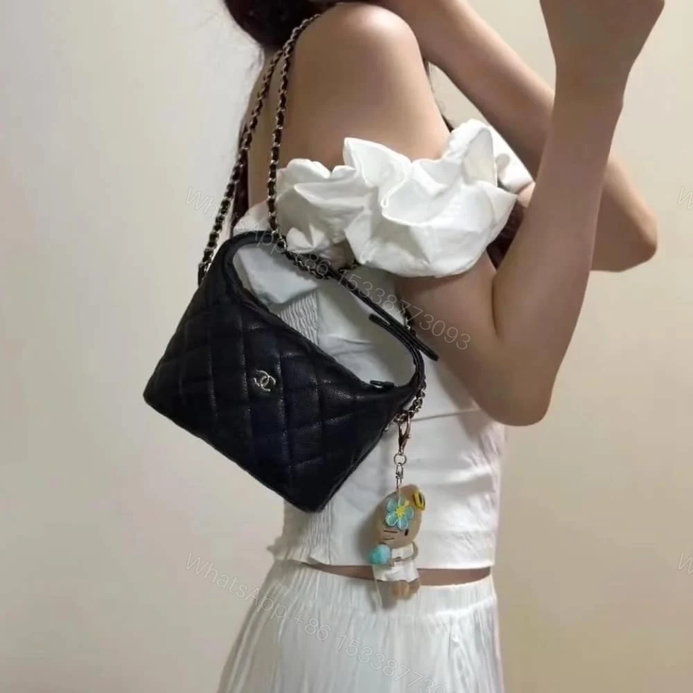 View 4 of Chanel 25C Hobo Bag Caviar Black 17Cm