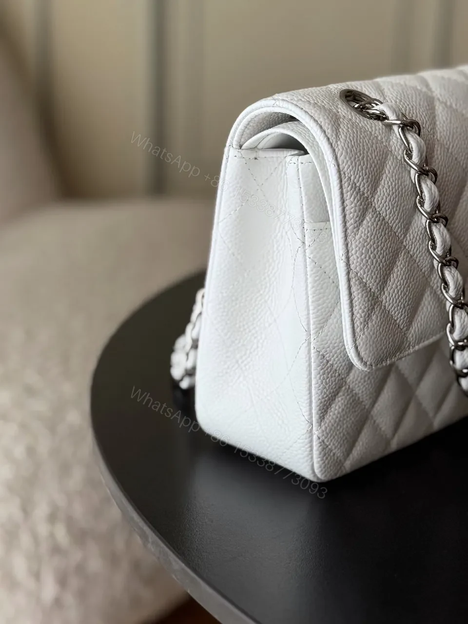 View 8 of Quilted Silver-Chain Shoulder Bag: Luxe, Compact, Everyday