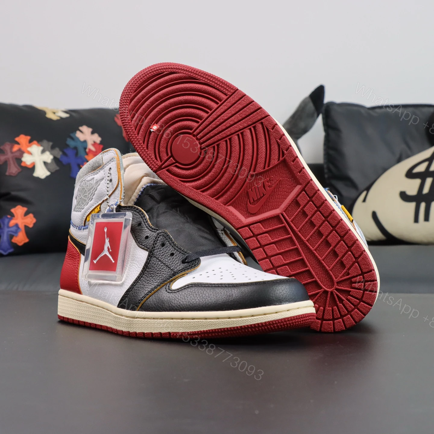 View 3 of Jordan 1 Retro High Union Los Angeles Black Toe