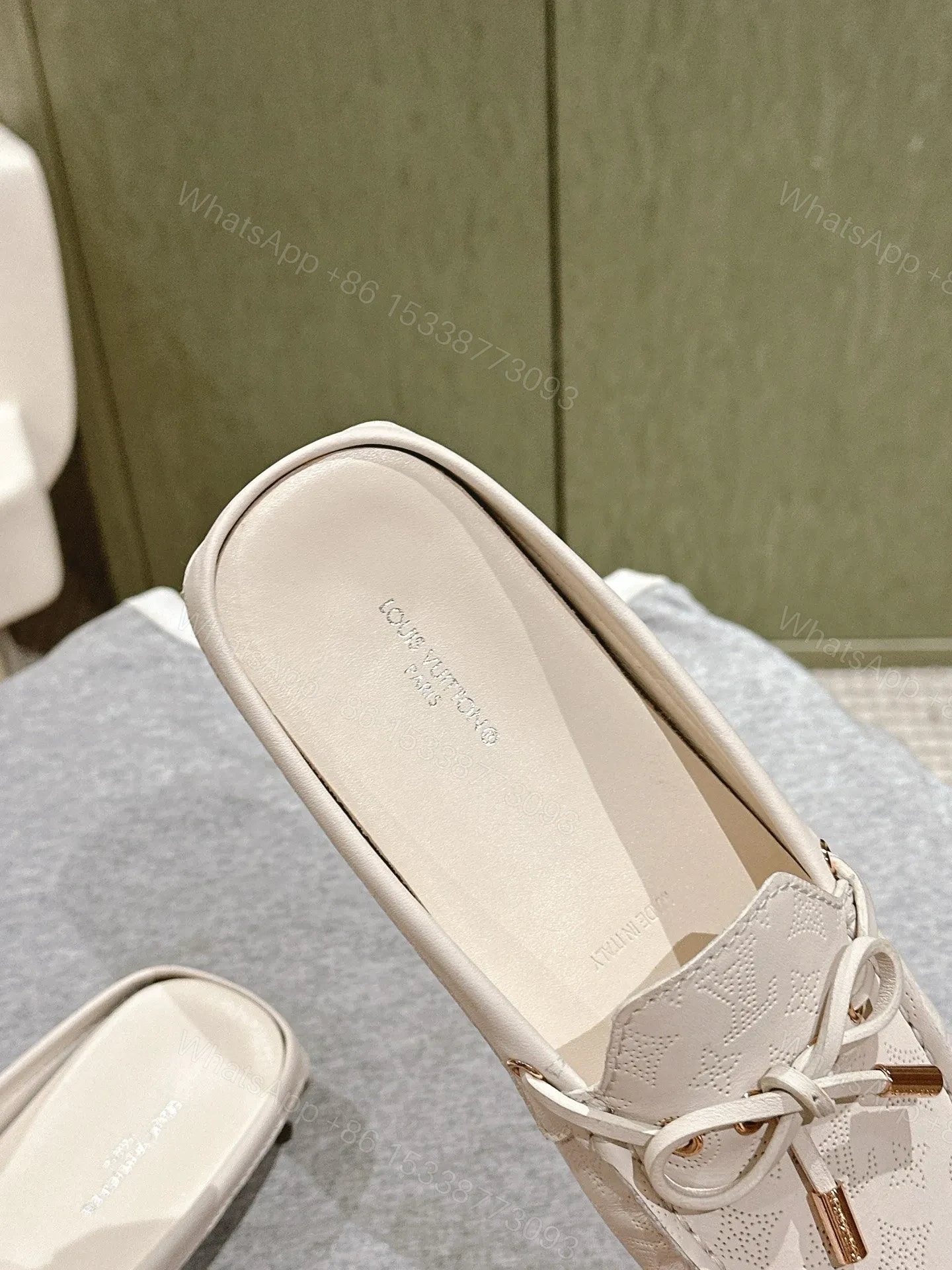 View 5 of LV Women White Leather Mules