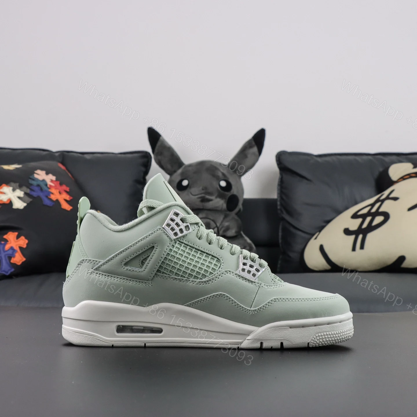 View 4 of Air Jordan 4 Retro Seafoam Sail Reps