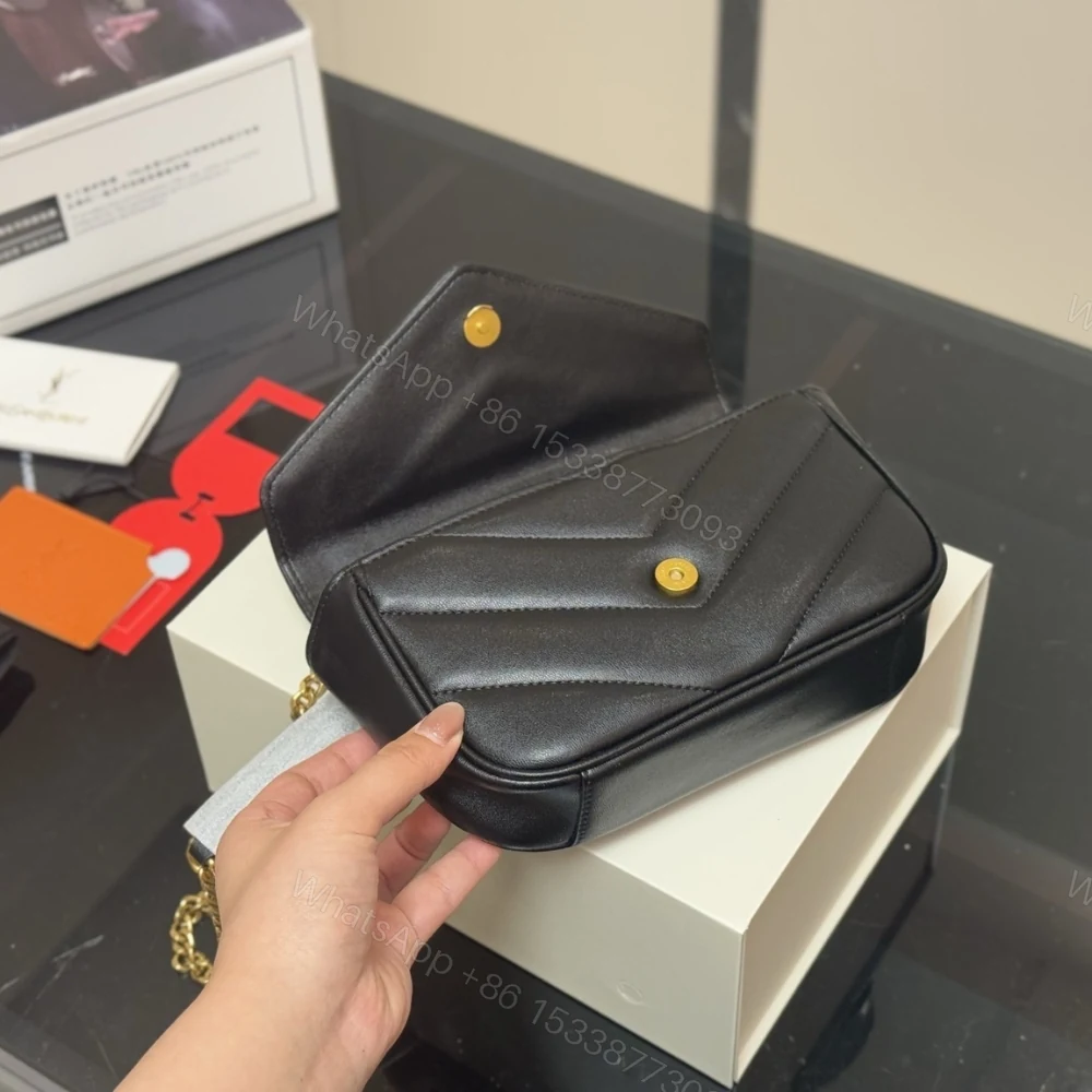 View 7 of Saint Laurent Loulou Mini In Matelassé Black 20Cm