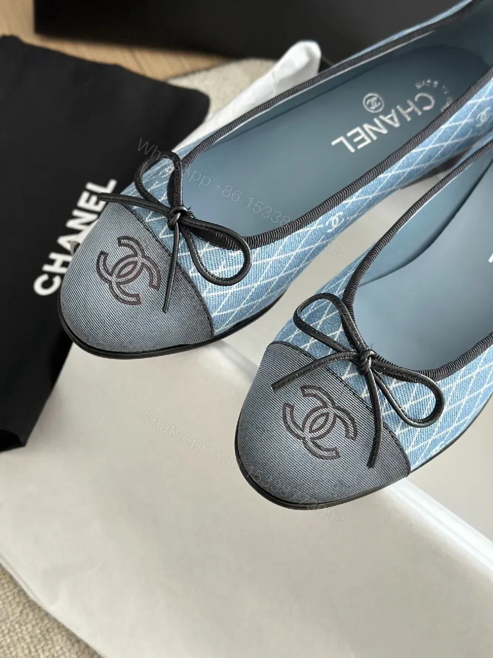 View 7 of Denim Ballet Flats: Subtle Spark, All-Day Grace - Flat Shoes