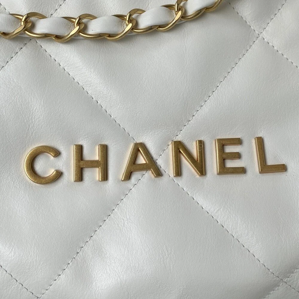 View 9 of Chanel 22 Handbag White 42Cm AS3261
