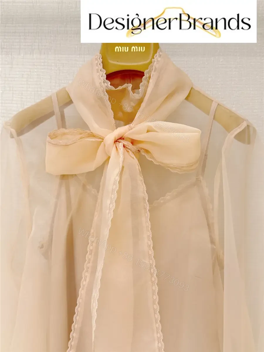 View 2 of Zimmermann Women Beige Silk Organza Top
