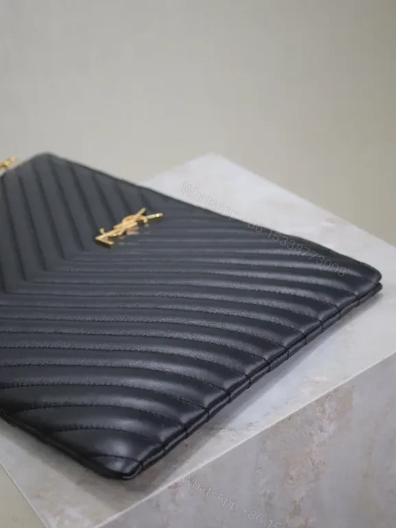 View 6 of Chic Quilted Clutch â€“ Leather, Luxury Style, YSL-Inspired