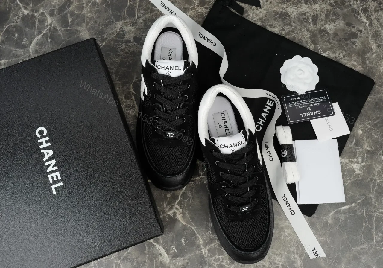 View 2 of Black Mesh Leather Runner Sneakers: Luxury Everyday Comfort