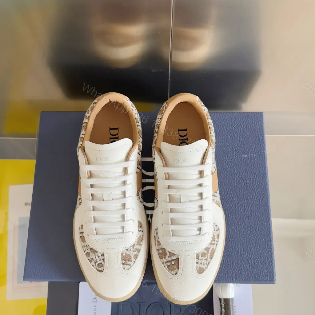 View 8 of Monogram Patterned Low-Top Trainers: Luxe Everyday Sneakers