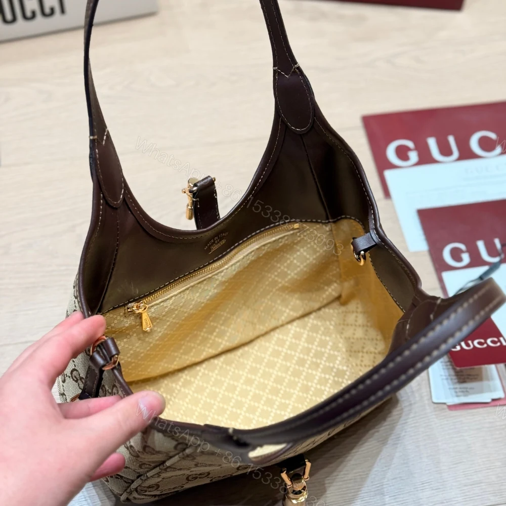 View 5 of Gucci Mercato Small Tote Bag Sand And Brown GG Canvas 25cm