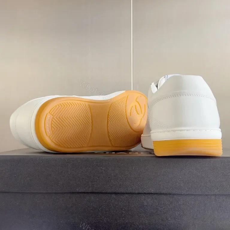 View 3 of White Leather Luxury Sneakers: Chanel-Inspired, All-Day Comfort