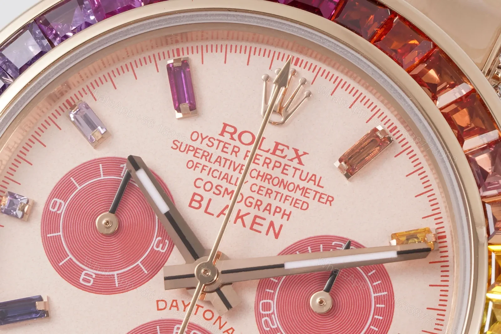 View 4 of Best Rolex Daytona Rainbow Rose Gold replica 40MM Oyster Bracelet Edition RG-DAYTONA-RAINBOW-ROSEGOLD-OYSTER-40