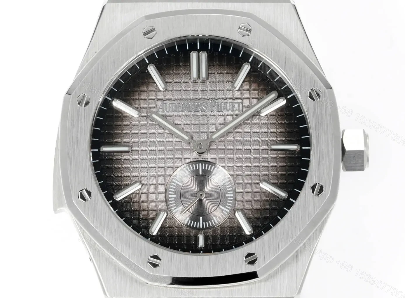 View 2 of JH Factory Audemars Piguet Royal Oak 26591IP Series Men’s Watch – Stainless Steel with Grey Dial and Platinum Luminous Markers