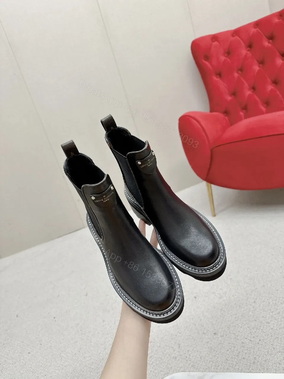 View 6 of Smooth Leather Chelsea Boots: All-Day Comfort, Black, Slim Profile
