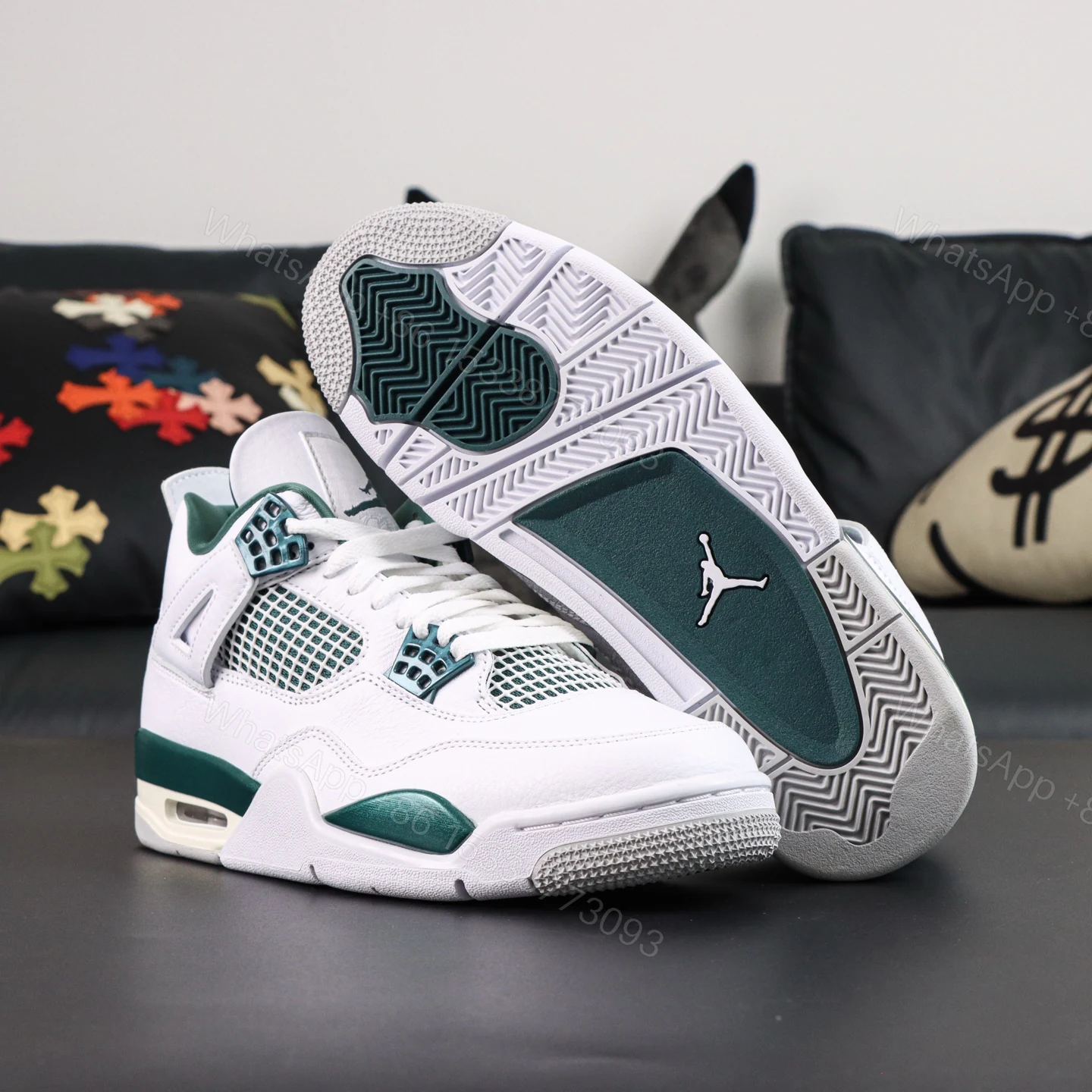 View 3 of Air Jordan 4 “Oxidized Green” Replica