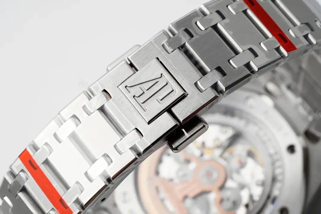 View 8 of KZ Factory Audemars Piguet Royal Oak 15202 Stainless Steel Watch with Green Dial and Petite Tapisserie Pattern