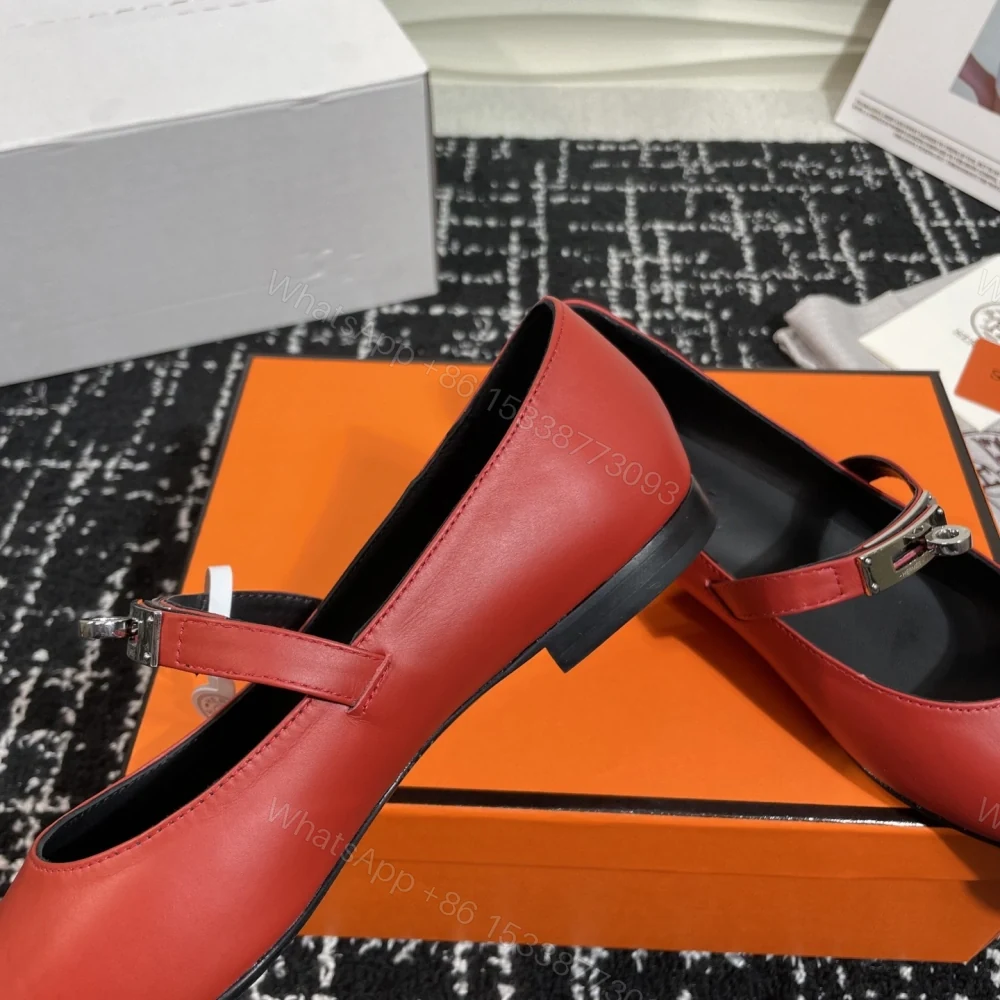 View 6 of 高仿Hermes*Kelly系列H251002Z06小牛皮休閒單鞋紅色免檢版