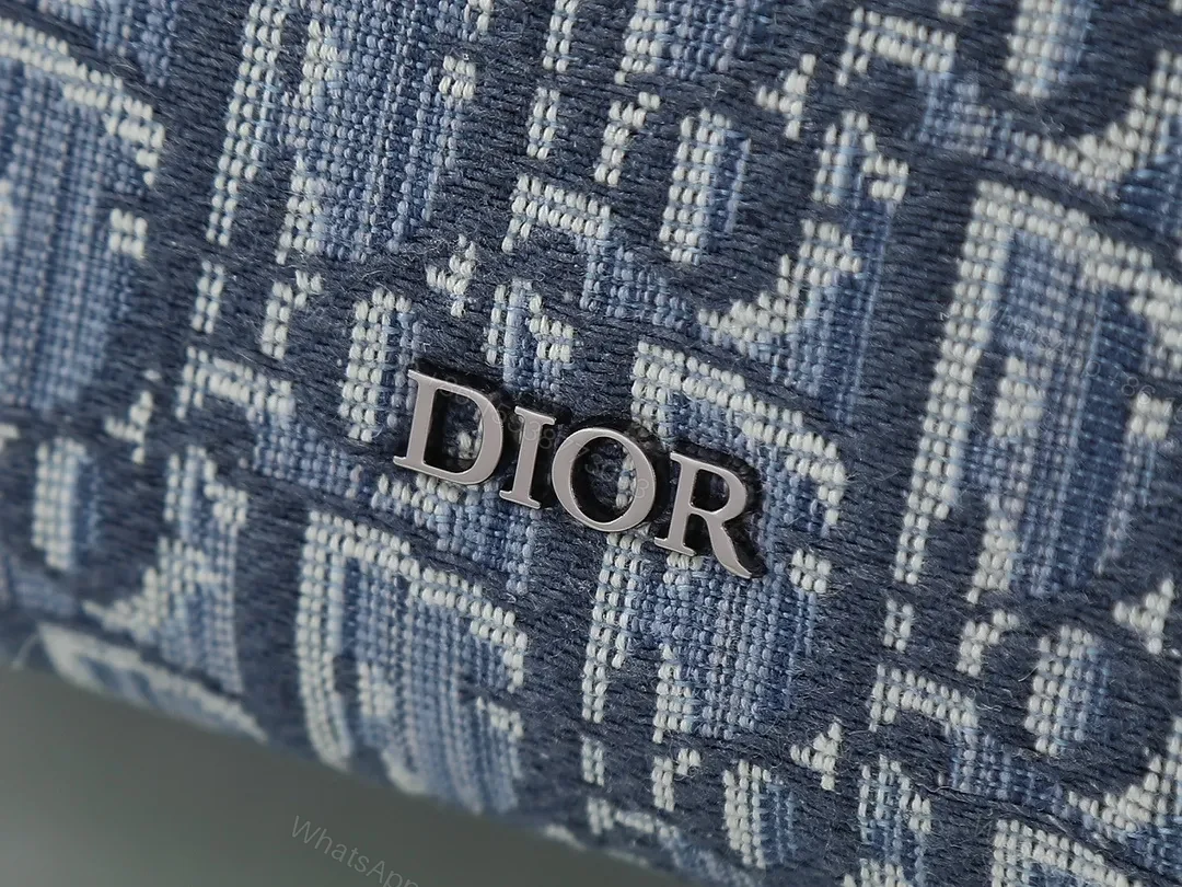View 3 of Denim Monogram Crossbody: Chic, Compact, All-Day Versatile Bag