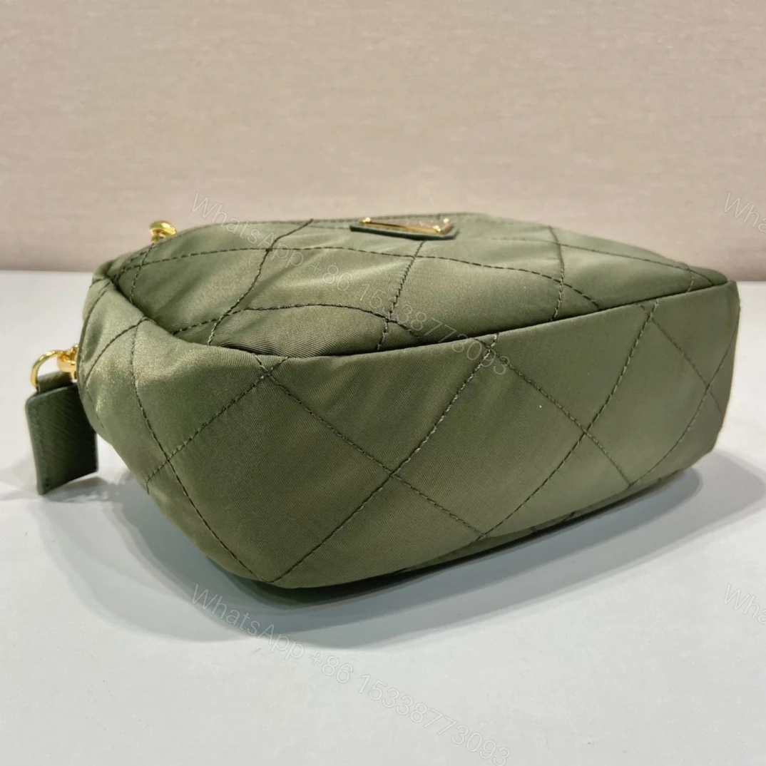 View 6 of 高仿Prada中古單肩包1BD632軍綠色免檢版