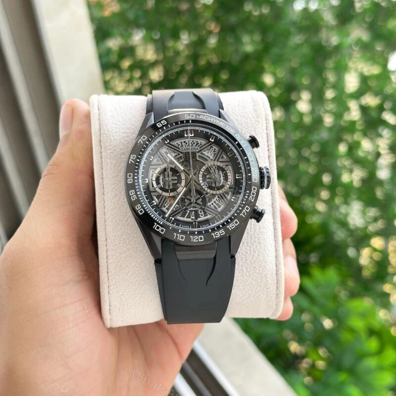 Tag Heuer Carrera Chronograph Black 44mm Quartz — view 1