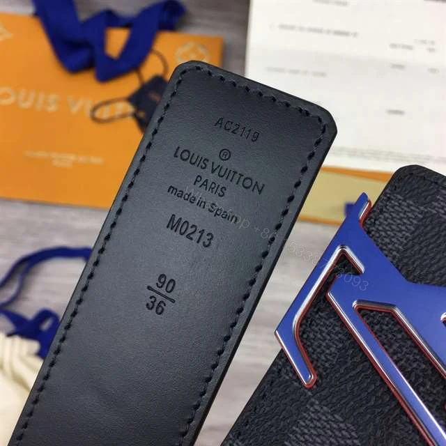 View 8 of LOUIS VUITTON INITIALES 40MM REVERSIBLE DAMIER INFINI LEATHER BELT – B87