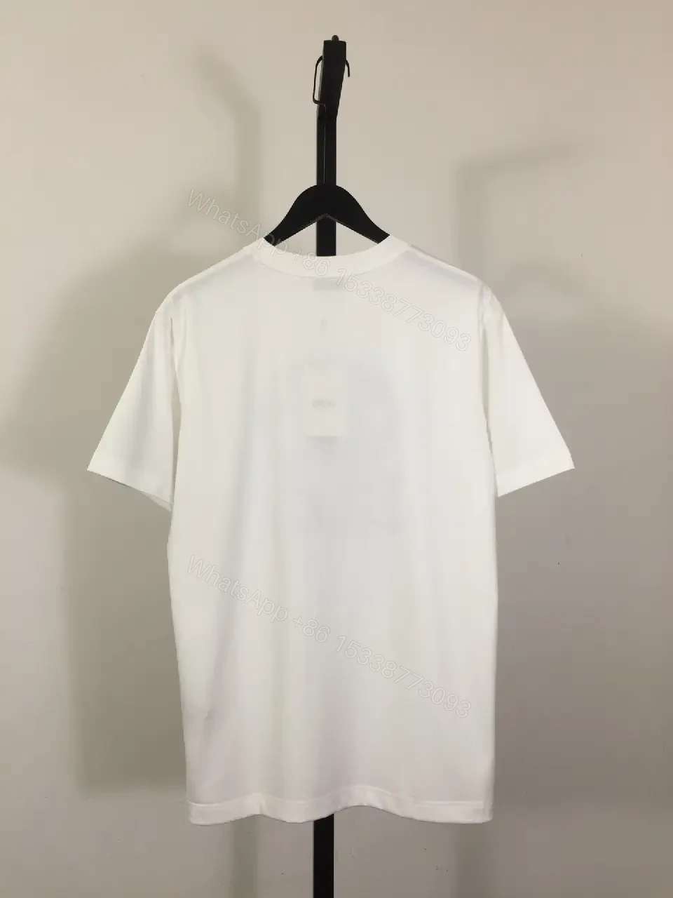 View 8 of White Cotton Graphic Tee - Oversized Logo, Premium Knit