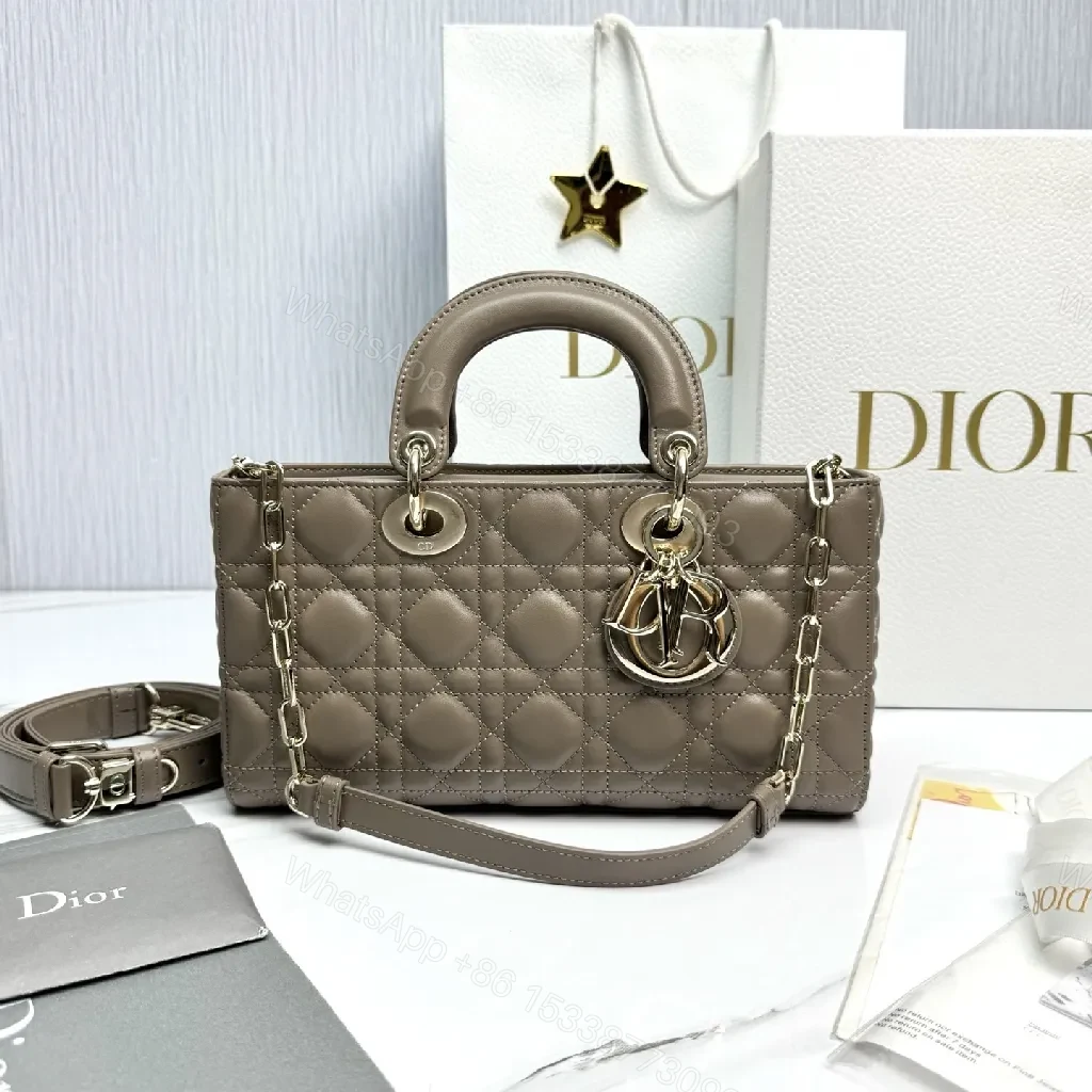 Taupe Quilted Satchel with Gold Hardware – Structured Luxury Bag — view 1