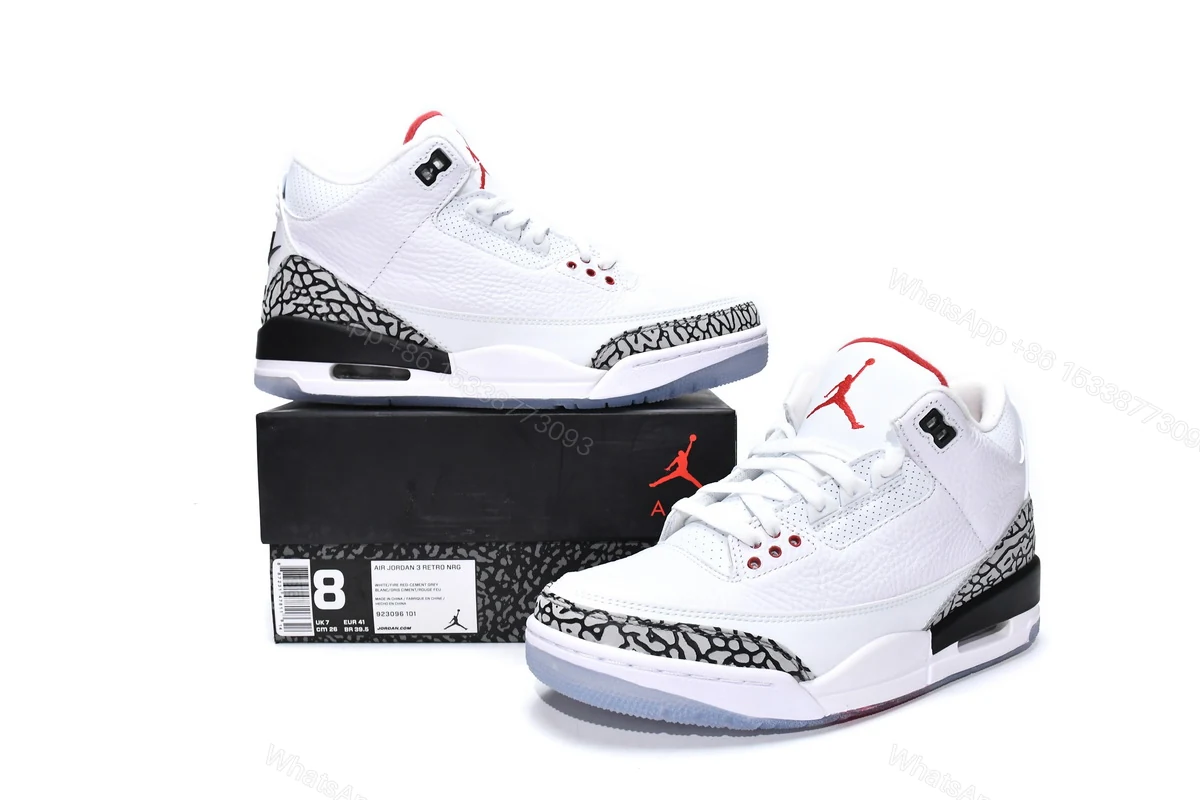 View 5 of Air Jordan 3 Retro Free Throw Line White Cement 923096-101(2018)